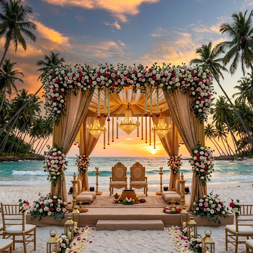 Luxury Beach Wedding Setup